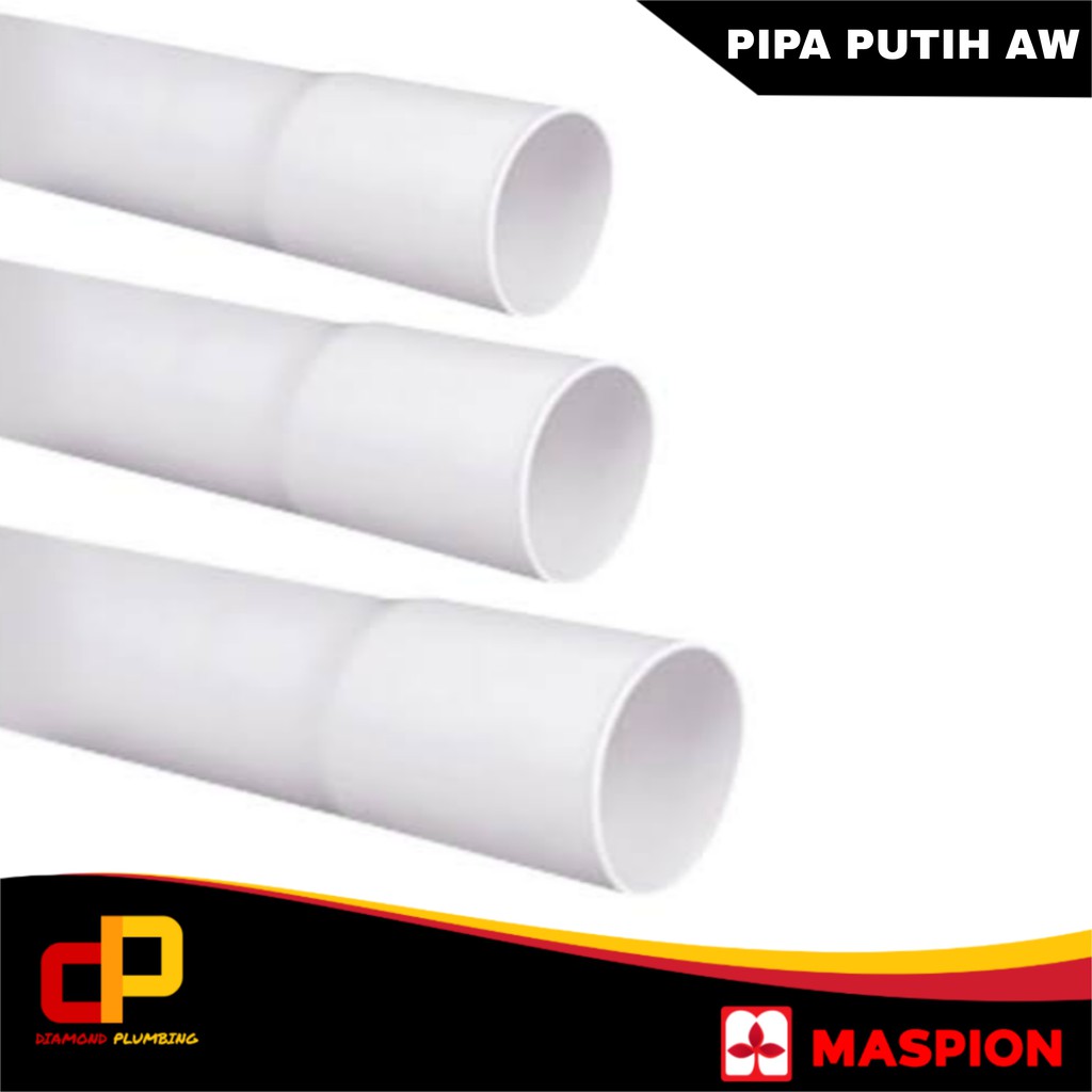 Jual Pipa Pvc Maspion Inch Putih Tipe Aw Pralon Putih Tipe Aw