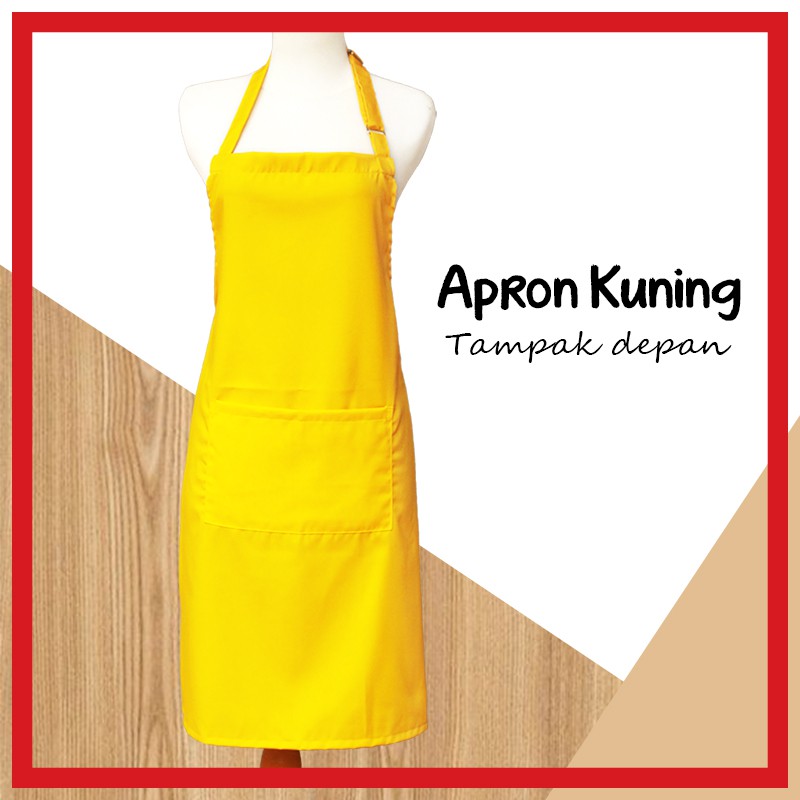 Jual Celemek apron - kuning | Shopee Indonesia