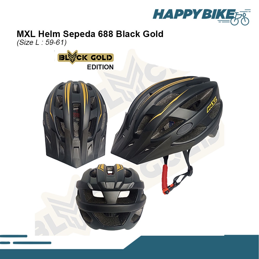 Jual MXL Helm Sepeda Lipat, Road Bike, MTB 688 Bicycle Helmet Black
