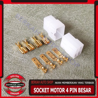 Jual Socket 4 pin besar + skun - soket - konektor motor jual per 1 ...