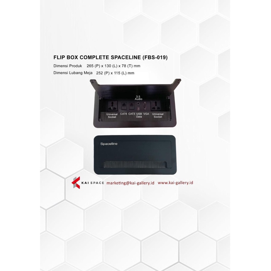 Jual PENUTUP TRAP DOOR BOX STOP KONTAK AUDIO JACK USB DATA SPACELINE