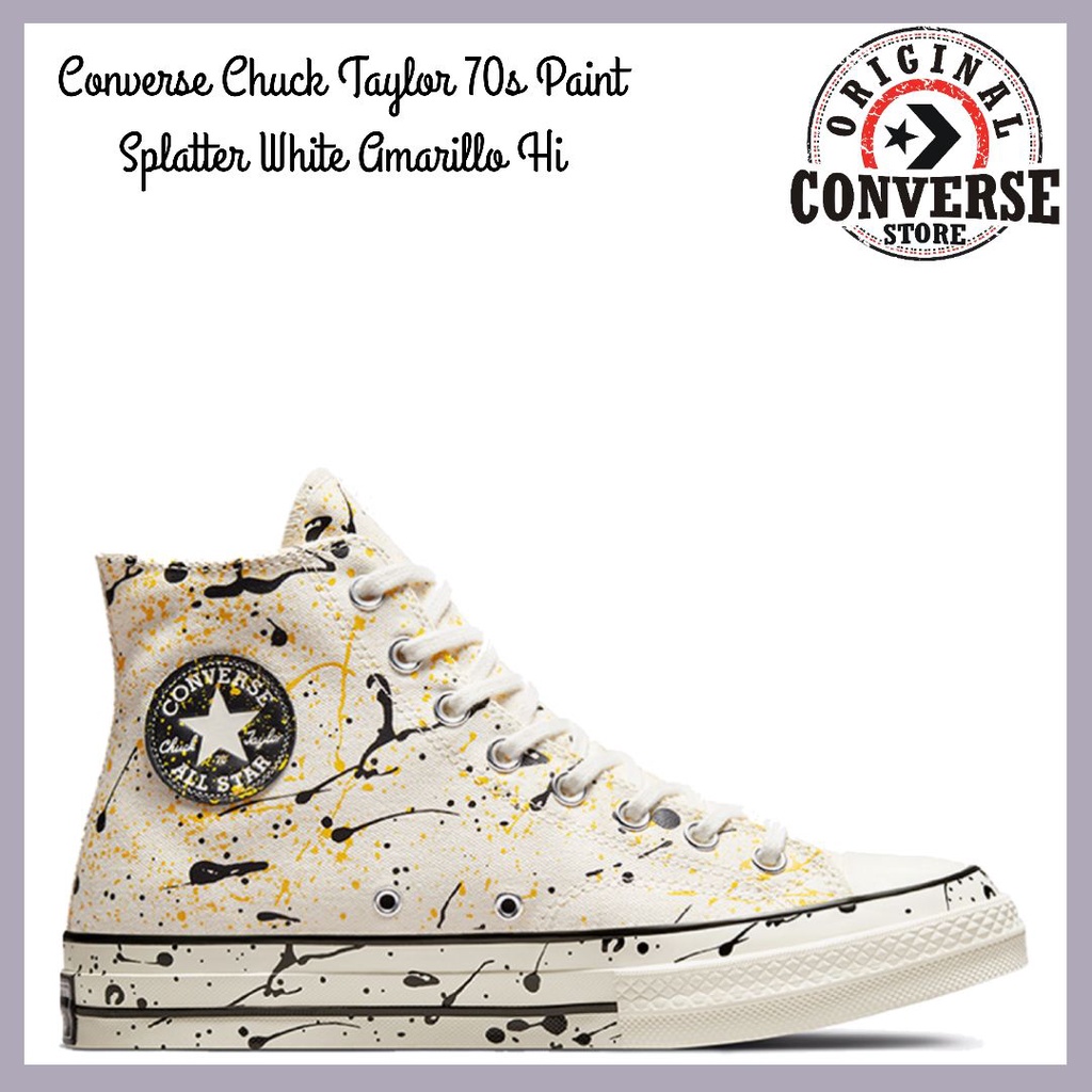 Jual ORIGINAL CONVERSE CHUCK 70s PAINT SPLATTER WHITE AMARILLO Hi ...