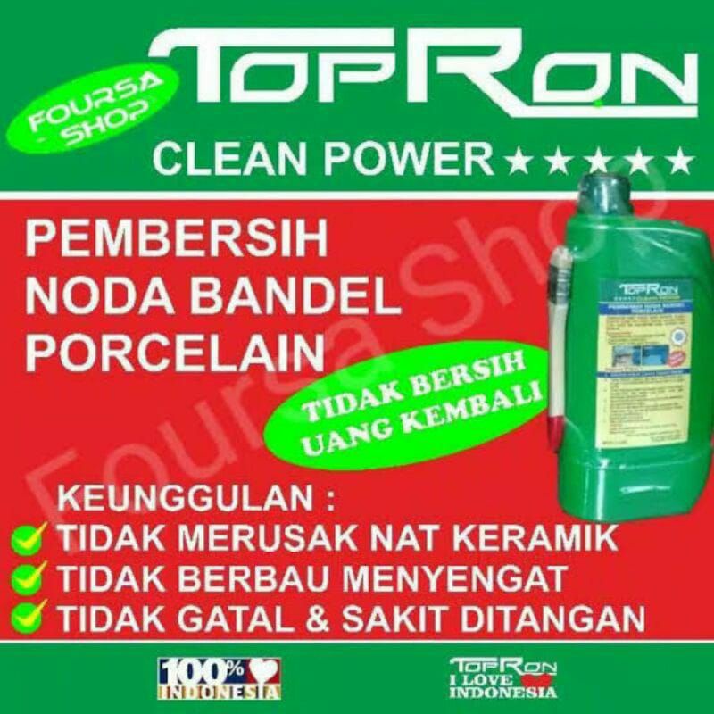 Jual TOPRON CLEAN POWER PEMBERSIH NODA MEMBANDEL/ KERAK KAMAR MANDI ...