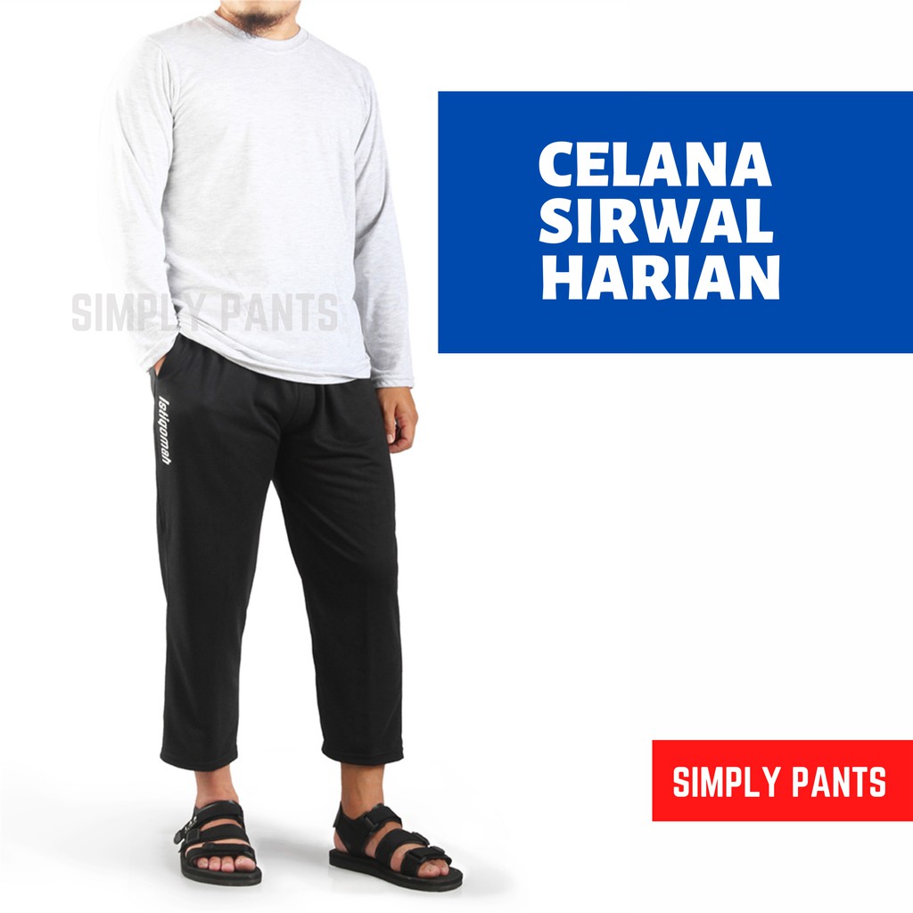 Jual Celana Sirwal Dewasa Celana Cingkrang Harian Sporty Bahan Kaos ...