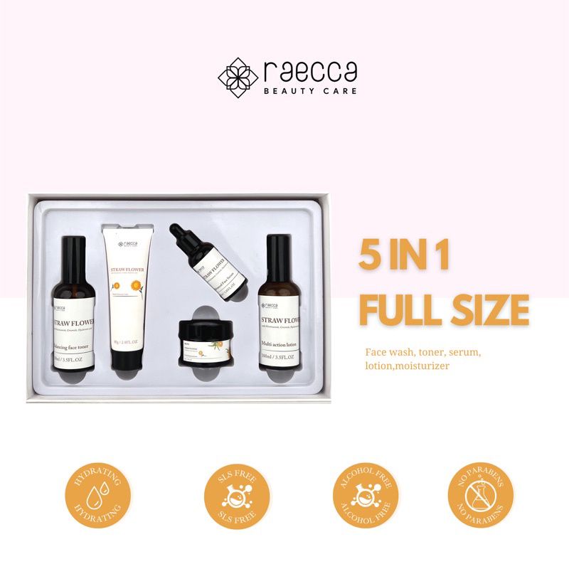Jual RAECCA Strawflower Skincare Set 5 in 1 - Cleansing Cream 80g ...