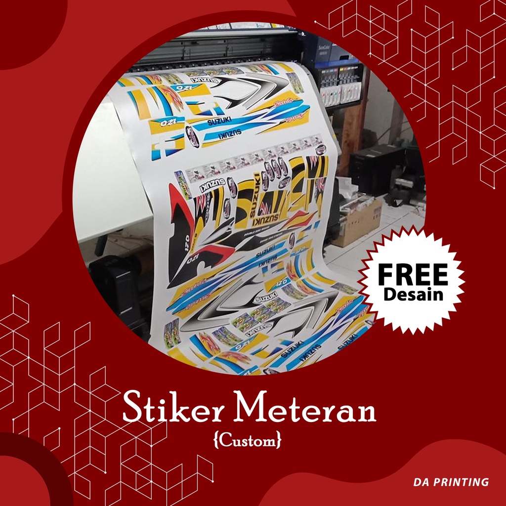 Jual [DA PRINTING] Stiker Meteran/Stiker Ritrama Surabaya | Shopee ...