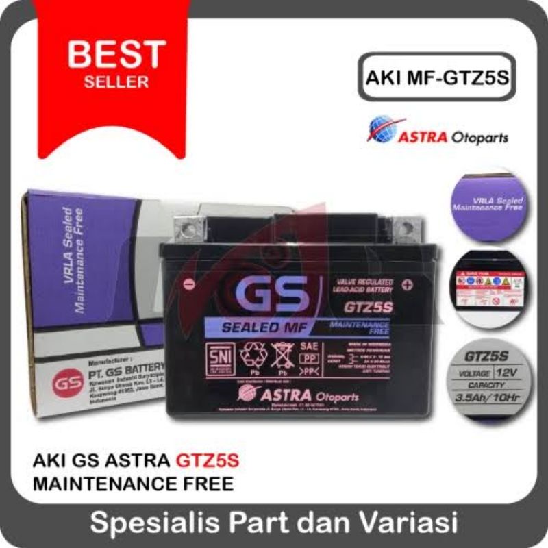 Jual Astra Gs Aki Motor Gtz S Vario Mio Scoopy Dll Shopee Indonesia