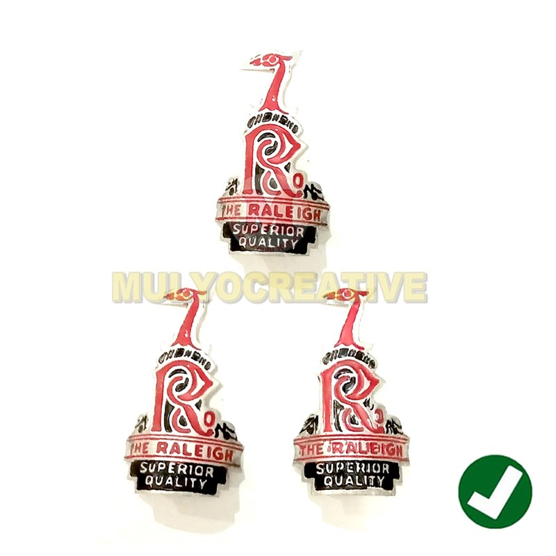 Jual Plat Label Merk Sepeda The Raleigh - Label Plat Merk Desain Custom ...