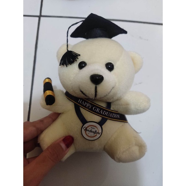Jual boneka wisuda teddy bear graduation slempang topi wisuda mini ...
