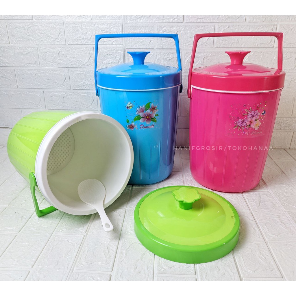 Jual Rice Bucket 12 Liter Kimplast - Tempat Penyimpan Nasi dan Es Batu ...