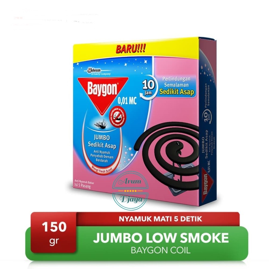 Jual Baygon Coil Jumbo Sedikit Asap Coil 10hr 150g Baygon Obat Anti