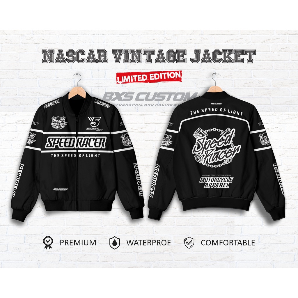Jual JAKET TOURING WATERPROOF PREMIUM SPEED RACER NASCAR VINTAGE ...