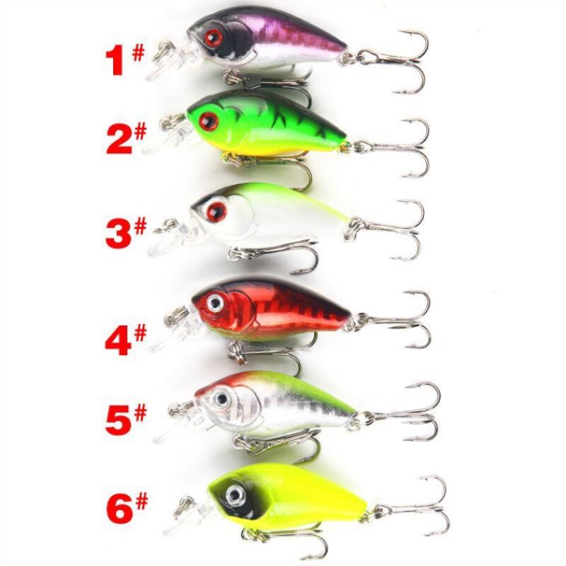 Fishing Lures Set Lifelike Bass Lures Crankbait Slow Sinking Hard Lure 3d  Eyes Fishing Tackle 2.7cm 1.5g - Fishing Lures - AliExpress