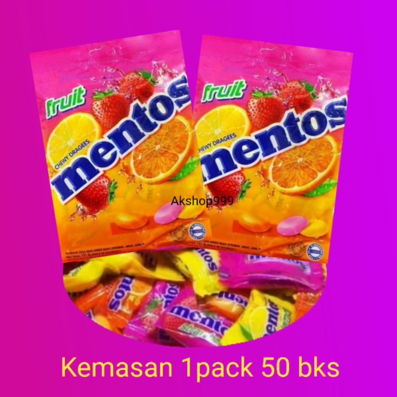 Jual MENTOS ZACK FRUIT - MINT CHEWY DRAGEES ( Rasa buah segar ...