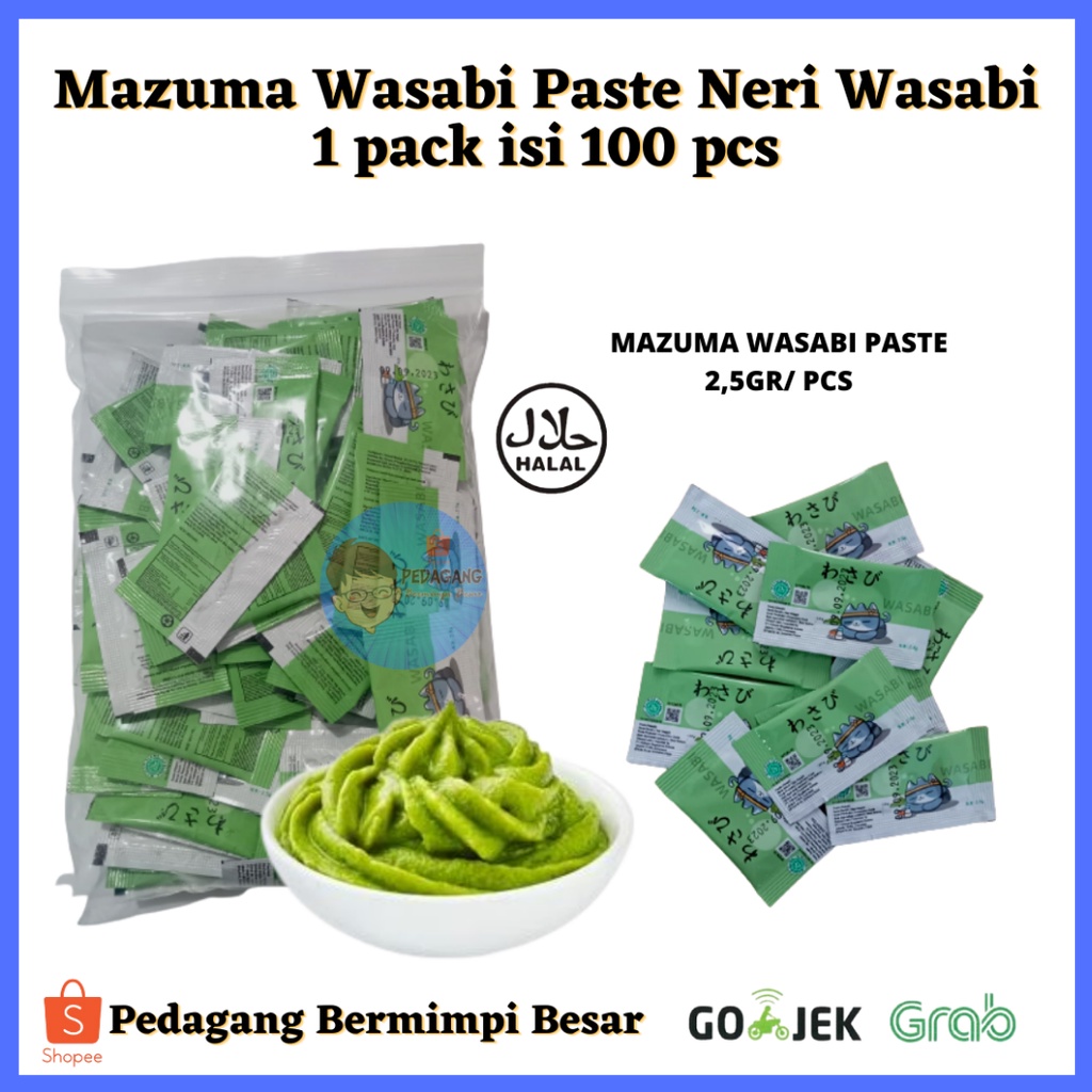 Jual Mazuma Wasabi Paste Neri Wasabi 1 pack isi 100 pcs / Wasabi