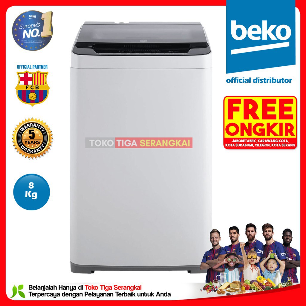 Jual Beko Mesin Cuci Top Loading 1 Tabung 8 Kg BTU8086W (FREE ONGKIR ...