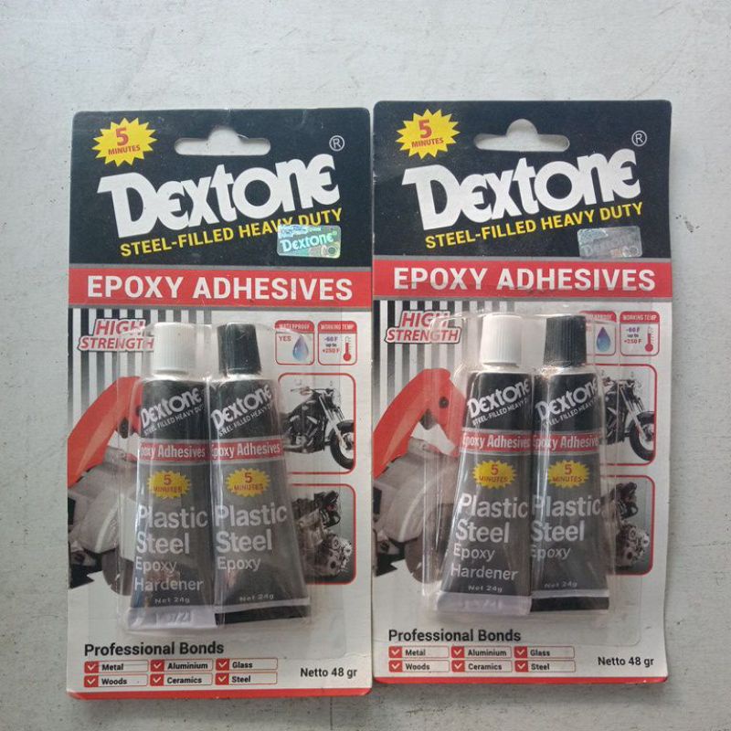 Jual DEXTONE PLASTIC STEEL EPOXY HARDENER LEM BESI ALUMUNIUM KERAMIK