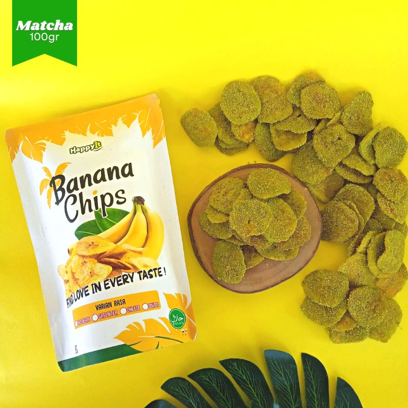 Jual KERIPIK PISANG RASA MATCHA (100gr) | KERIPIK PISANG ANEKA RASA