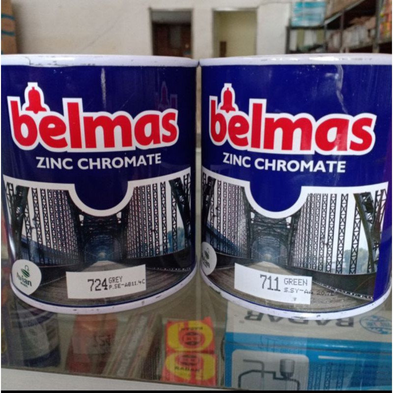 Jual Cat Meni Besi Belmas Zinc Chromate 1KG Shopee Indonesia