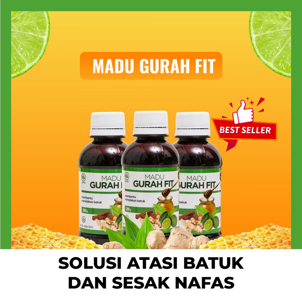 Jual Madu Gurah Fit Original Obat Herbal Batuk Kronis Radang Tenggorokan Sesak Nafas Bronkitis 8264