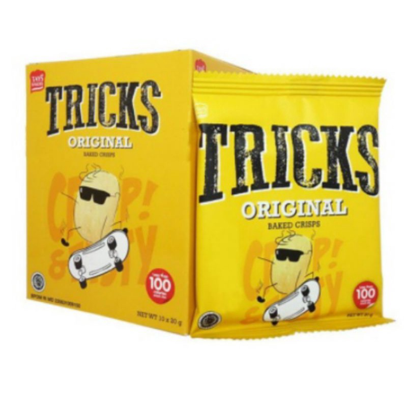 Jual BOX - TRICKS Biskuit Kentang Potato Baked Chips Crisps 10x15g ...