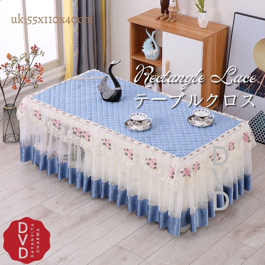 Jual Rectangle Lace Tablecloth Table Runner - Taplak Meja Renda ...