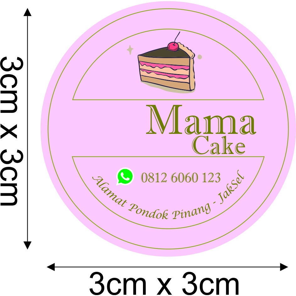 Jual STIKER LABEL 3CM X 3CM KEMASAN BULAT CHROMO | Shopee Indonesia