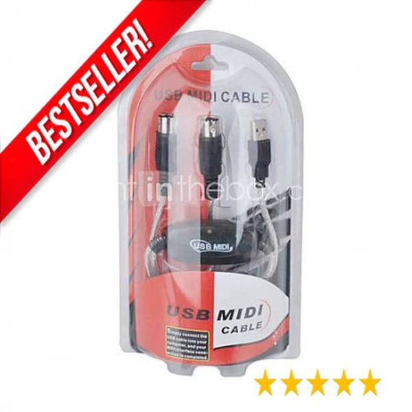 Jual KABEL MIDI To USB / USB To Midi STOK BUANYAK BOS ( Packing Jelas ...