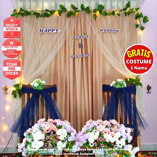 Jual Dekor Dekorasi Backdrop Photobooth Kain Hiasan Lamaran Tunangan Akad Nikah Aqiqah Ulta