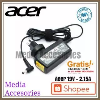 ACER Ori Adaptor Charger Laptop Notebook Aspire One AO 532 H 725 756 722 751 d255 d260 - 19 V 2.15A