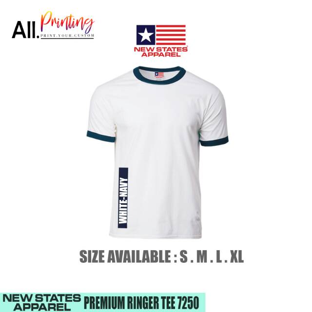Jual KAOS POLOS NSA RINGER TEE New States Apparel | Shopee Indonesia