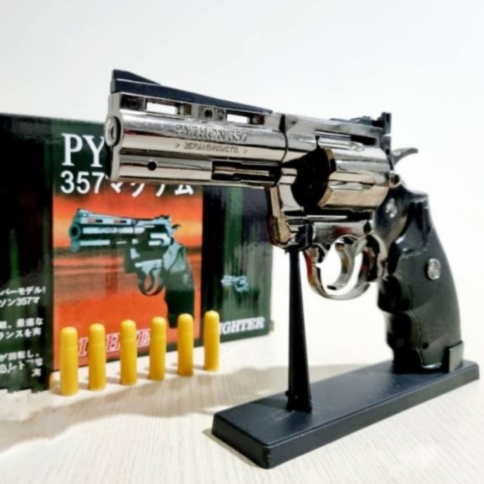 Jual mancis korek api model pistol revolver python piton besar gun ...