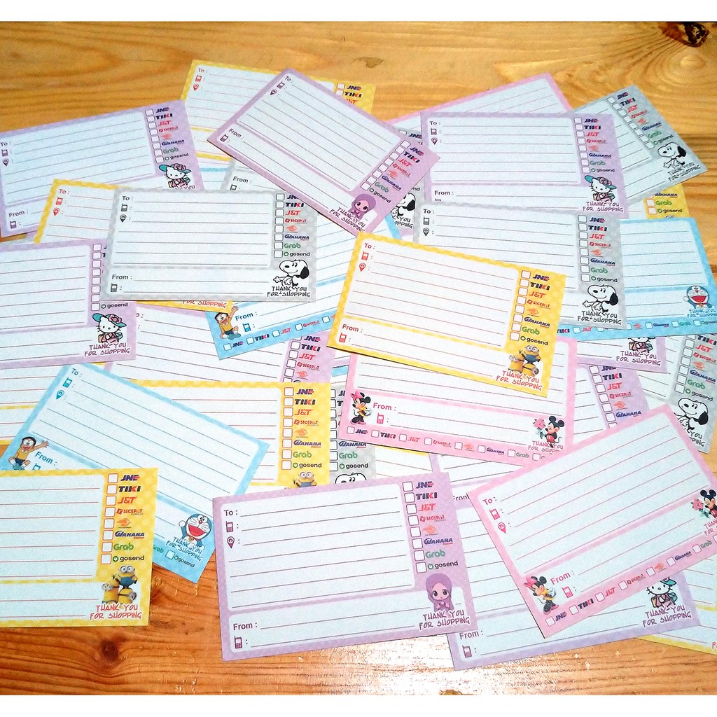 Jual Stiker Olshop Label Alamat Pengiriman Sticker Online Shop Karakter ...