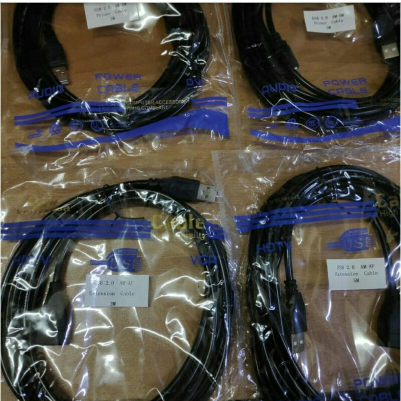 Jual Kabel Usb Printer 3m 3 Meter High Quality Speed Tebal Hitam Shopee Indonesia 0217