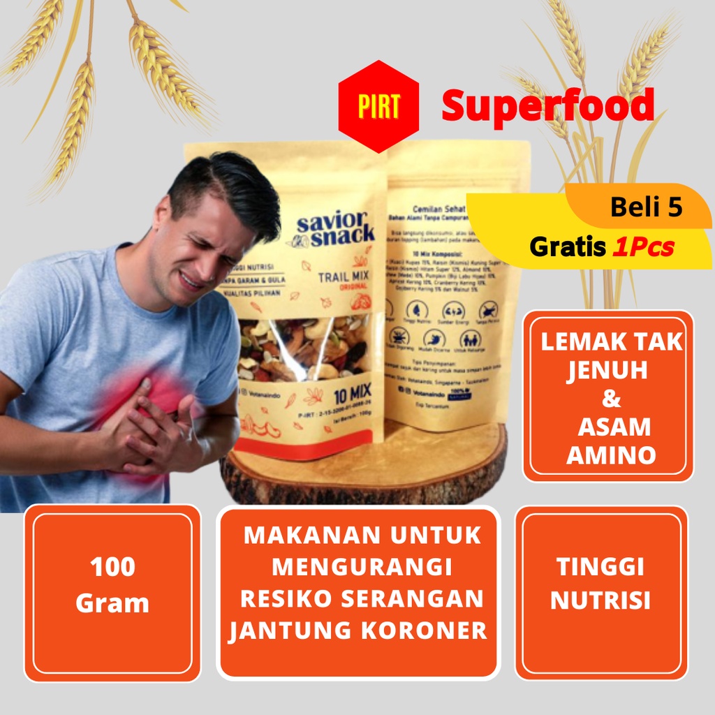 Jual MAKANAN UNTUK KESEHATAN JANTUNG SAVIOR SNACK 10 KOMPOSISI OBAT ...