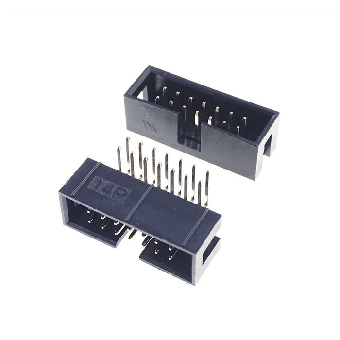 Jual Socket IDC 2x7 Right angle Box header Male 14p 2.54mm Soket 14 p ...