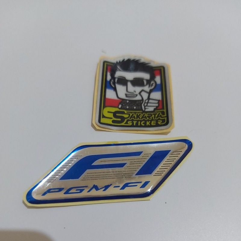 Jual Sticker Emblem Fi Pgm Fi Honda Timbul D Shopee Indonesia