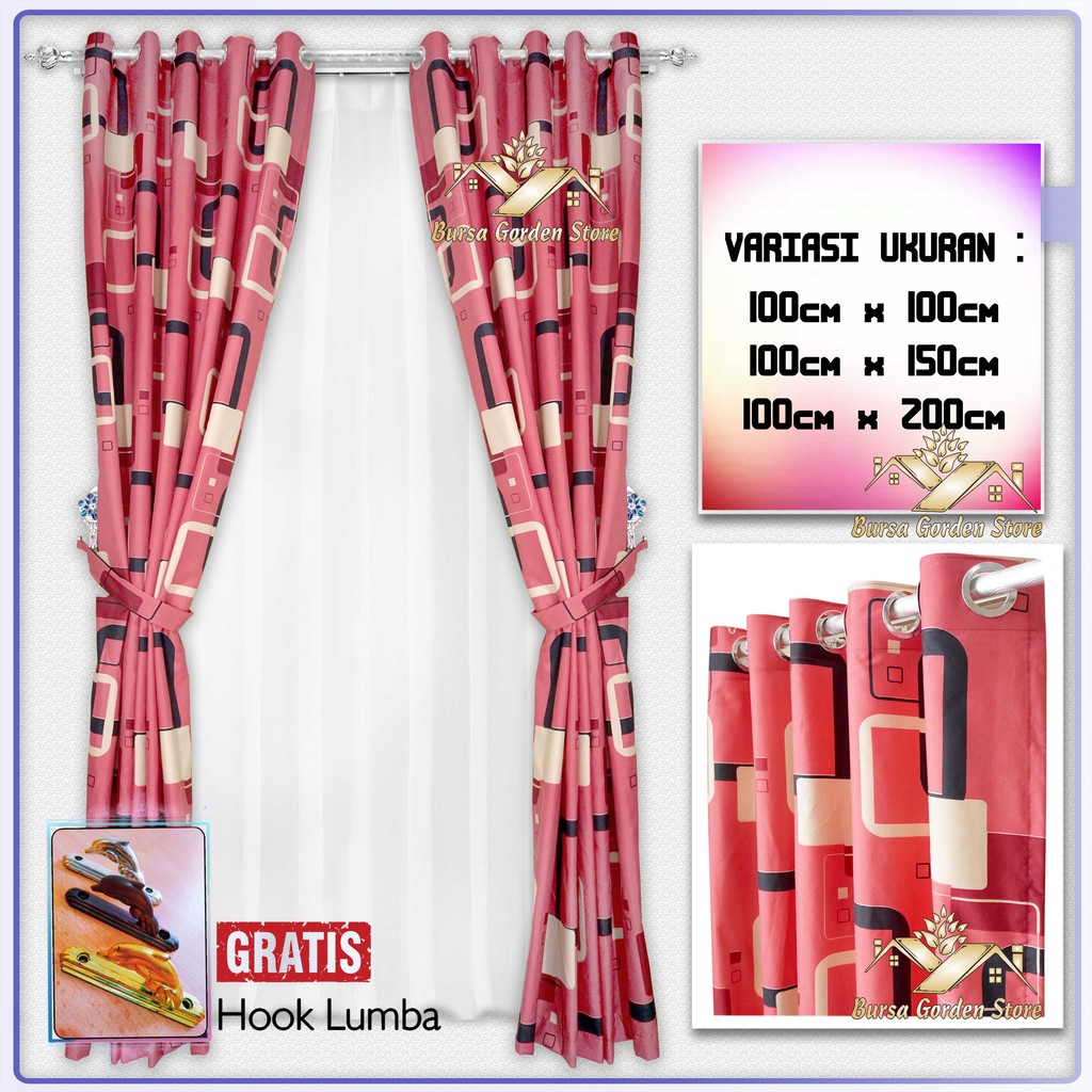 Jual Gorden Jendela Ruang Tamu Aesthetic Hordeng Jendela Minimalis