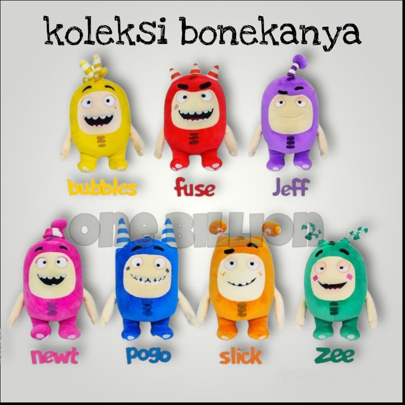 Jual Oddbods Boneka Plush Toys bubbles fuse jeff newt pogo slick zee ...