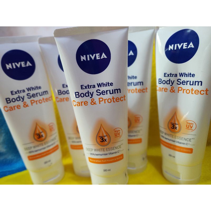 Jual Nivea Extra White Body Serum Care And Protect 180ml Shopee Indonesia