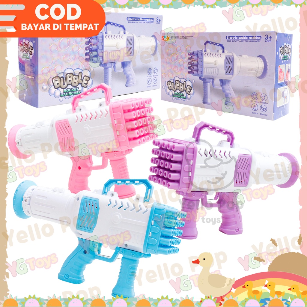 Jual YelloPop Mainan Dream Bubble Gun Bazooka Rocket Launcher Gelembung ...