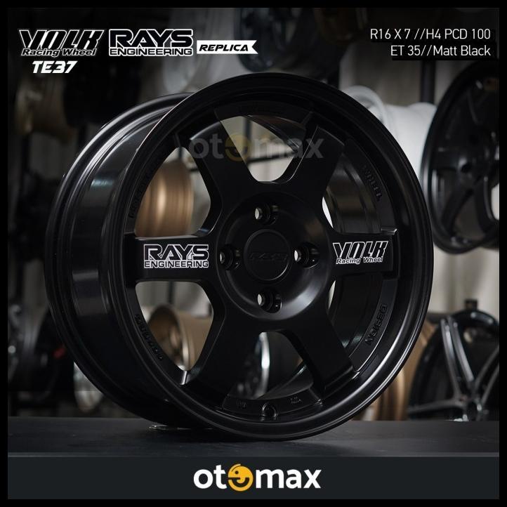 Jual Velg Mobil Volk Rays Te37 Ring 16 H4 Matt Black By Otomax Hb53 Shopee Indonesia 8977