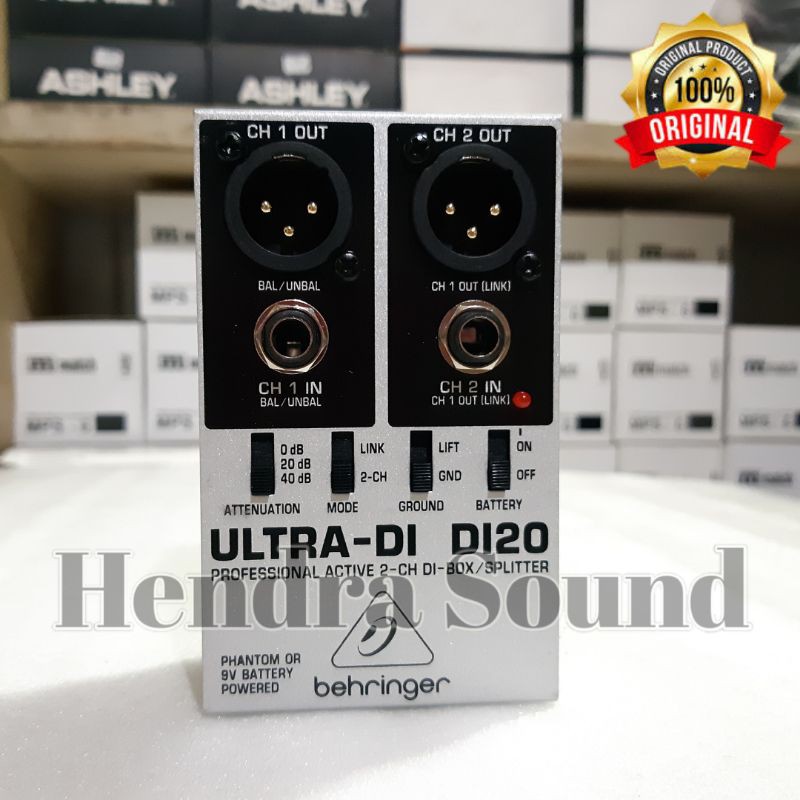 Jual Behringer Ultra DI DI20 Direct Box (2 channel DI BOX) Shopee