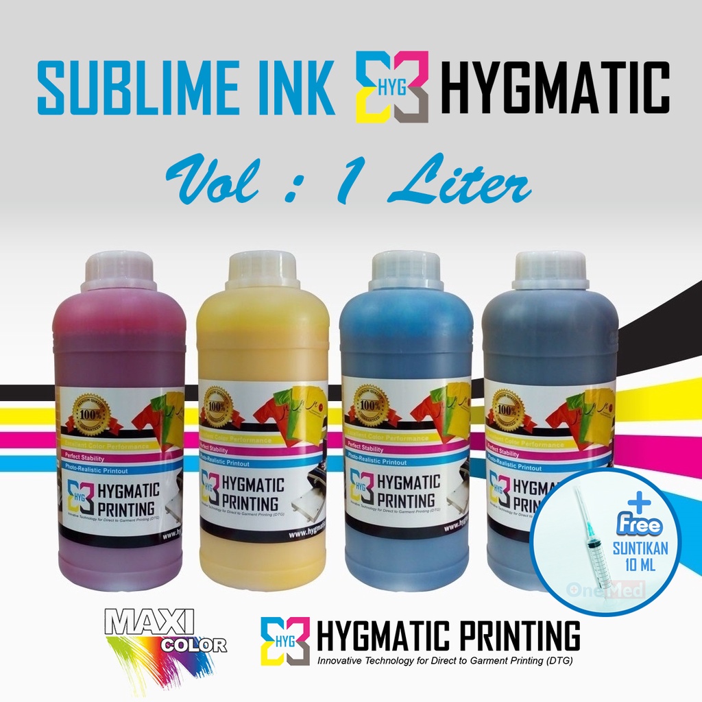 Jual Tinta Sublim / Sublime Ink - Premium HYGMATIC - CMYK LC LM – 1 ...