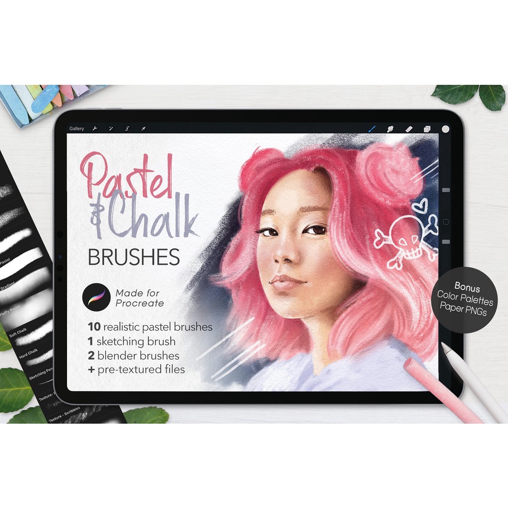 Jual Procreate Brush - Ultimate Pastel & Chalk Brushes for Procreate ...