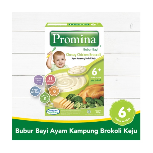 Jual Promina Bubur Bayi Ayam Kampung Brokoli Keju Box 2 x 120 gr ...