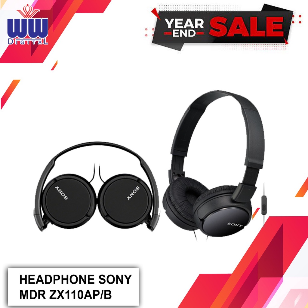 Jual Headphone Sony Mdr Zx110ap Powerfull High Quality Sound On Ear Headphone Original 7903