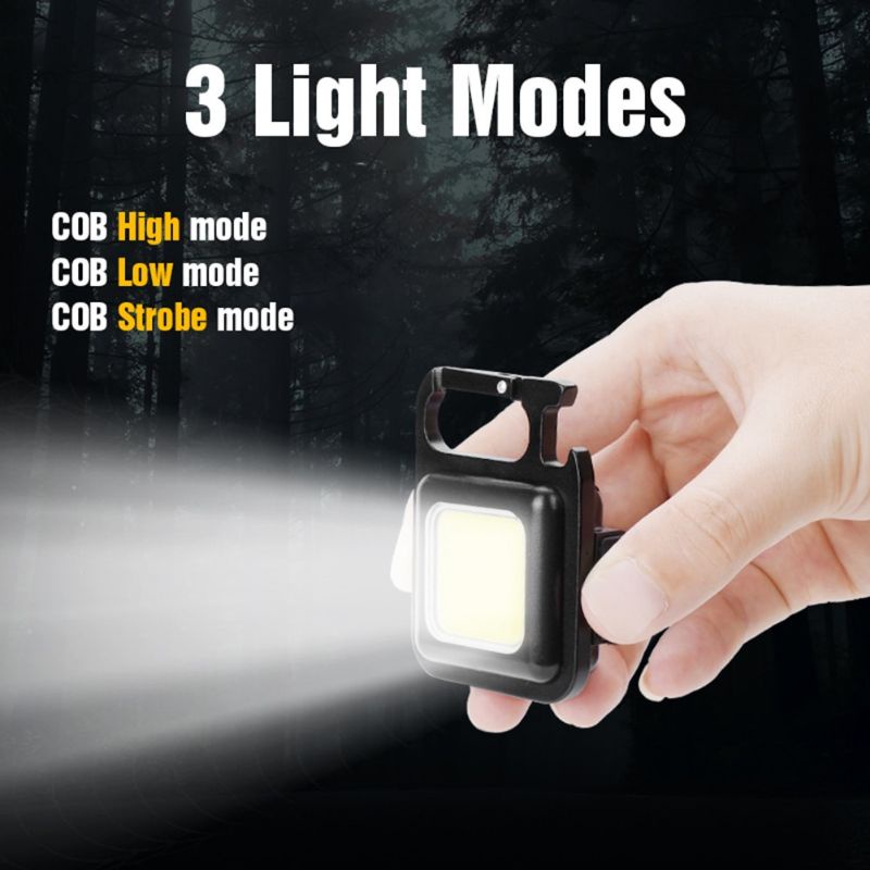 Jual Senter Mini Cob Rechargeable Keychain Light Dengan Pembuka Tutup ...