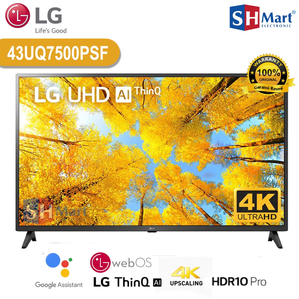 Jual SMART TV LG 43 INCH 43UQ7500 / 43UR7500 UHD 4K HDR GARANSI RESMI