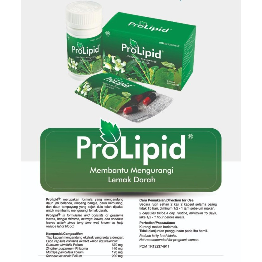 Jual PROLIPID KAPSUL BOTOL 60'S menurunkan kelebihan lemak dan ...